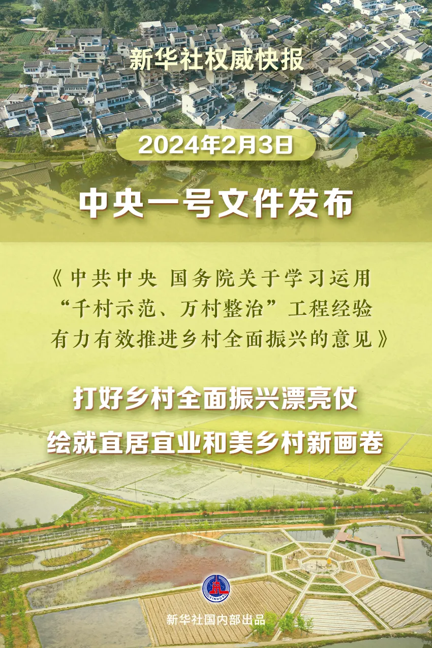 2024年中央一號(hào)文件來(lái)了！